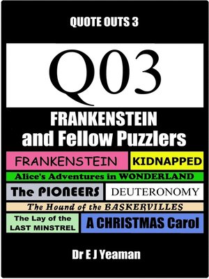 cover image of Frankenstein and Fellow Puzzlers (Quote Outs 3)
